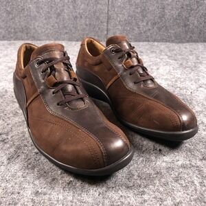 Durea Greenway Women's 7.5 Brown Leather Comfort Walking Sneakers